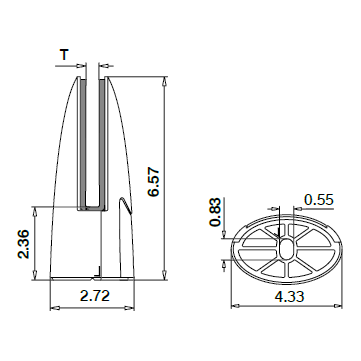 Q-Railing Base Clamp | MOD 6000 | 316 Stainless Steel